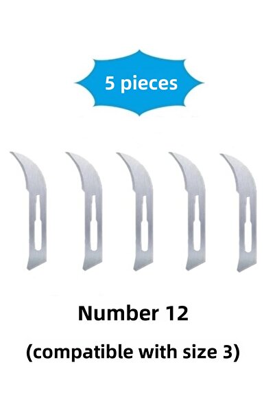 QBR Home Pack of 5 12 Number Wooden Sculpture Carving Art Replacement Blade. Plug-In Type (Compatible with Sapa Number 3)