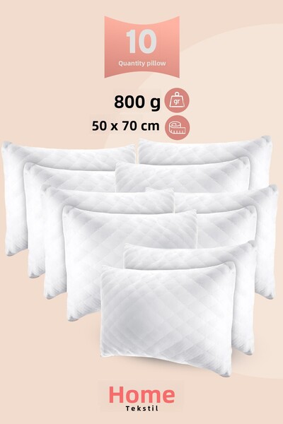 Eve Tekstil 10 Τεμάχια Καπιτονέ Μαξιλάρια Ποιότητας Διαμαντιού 50*70 εκ. 800 γρ.