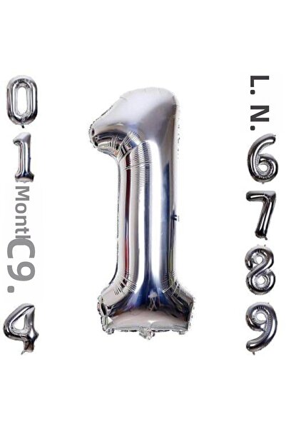 HKNYS 30 سنة - رقم رقمي - بالون فضي اللون 100 سم - عيد ميلاد - حفلة - تقطير