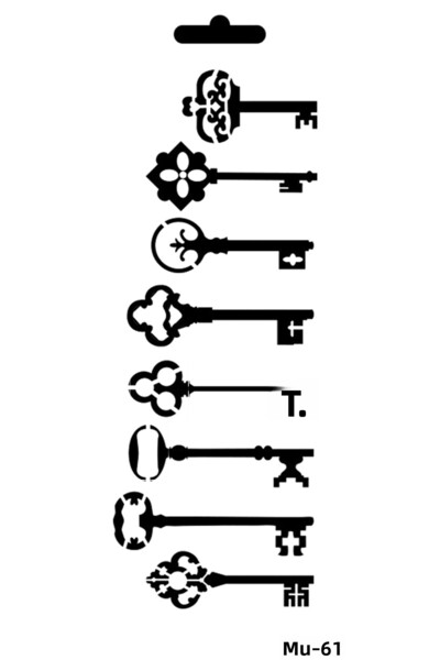Cadence Mu61 Keys Stencil - 10X25 Model