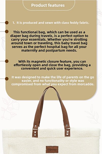 mordesign XL Large Size Morteddy Series - Mommy Bag, Mother Baby Care Bag, Wallet Gift