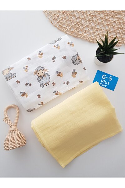 artıbebe بطانية من الموسلين مكونة من قطعتين من Kuzulu |   قماش موسلين قطن 100...