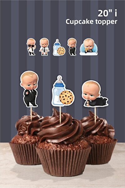 neşeli günlerim Θέμα Μπέιμπι Μπος Μπέιμπι - Διακόσμηση Cupcake 20 τεμάχια Βοηθού