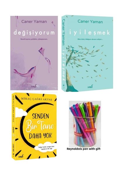 İndigo Kitap Değişiyorum / İyileşmek / Senden Birtane Daha Yok Renkli Kalem H...