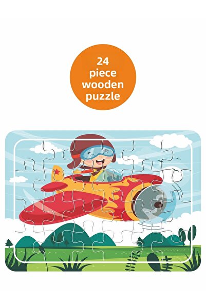 LİPYOS بازل خشبي من فلاينج بوي 24 قطعة