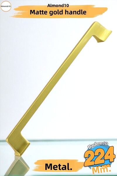 Badem10 Gediz Metal Mat Aur Aur 224 Mm Mobilier Bucătărie Sertar Dulap Dulap ...