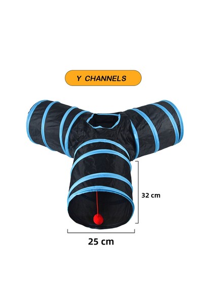 Choice نفق Y للقطط، نفق قابل للطي للقطط، مستلزمات الحيوانات الأليفة، نفق لعب ...