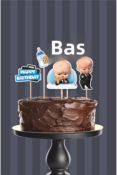 neşeli günlerim Boss Baby Theme - Boss Baby Cake Σετ διακόσμησης