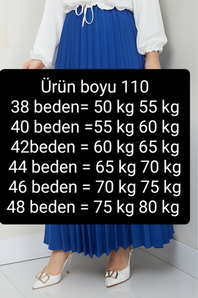 samu butik Dabıl krep kumaş Piliseli tesettür Etek İç göstermez