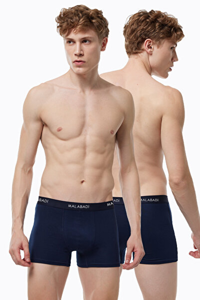 Malabadi Ανδρικό Navy Blue 2 Pack Cotton Elastane Boxer 075