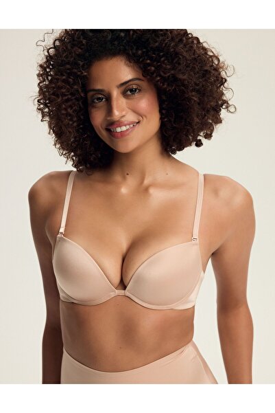 ESOTIQ Sutien push-up cu sârmă, design neted, cu bretele multi-poziționale, e...