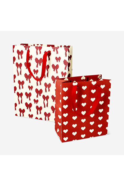 Flying Tiger Copenhagen Kalpli Kırmızı 2'li Hediye Çantası