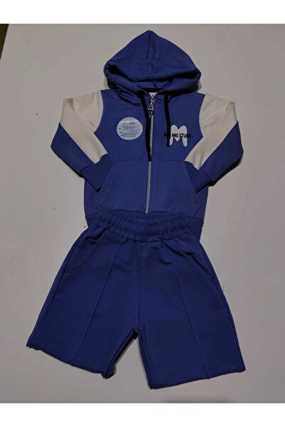 CC Design Lila Rengi Şardonlu Çocuk Kalın Sweatshirt Takım - Rahat, Sıcak Tutucu Ve Şık Tasarım