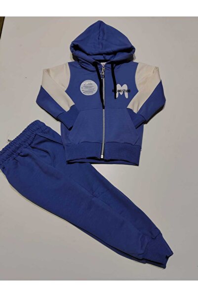 CC Design Lila Rengi Şardonlu Çocuk Kalın Sweatshirt Takım - Rahat, Sıcak Tutucu Ve Şık Tasarım