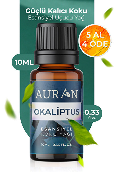 AURAN Okaliptus Esansiyel Uçucu Koku Yağı Difüzör Esansı Buhurdanlık Yağı Aromaterapi Yağı 10ml