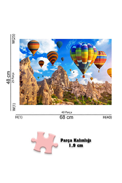 Neverland 4 Pieces 1000 Piece Puzzle - Santorini / Planets / London / Cappadocia Design