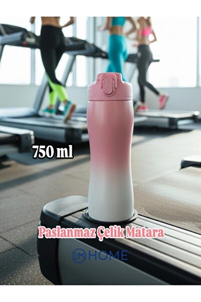 CEM HOME 750ml 304 Stainless Steel Leakproof Lid Water Bottle with Straw