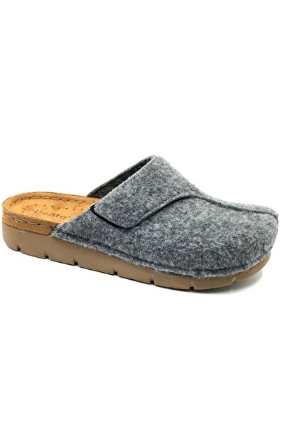 Kocamanlar Ayakkabı Bento K-117002 Home Slippers Orthopedic Women's Slippers Gray