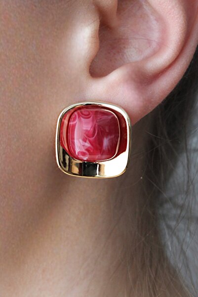 Nenya Akrilik Taşlı Kare Model Küpe