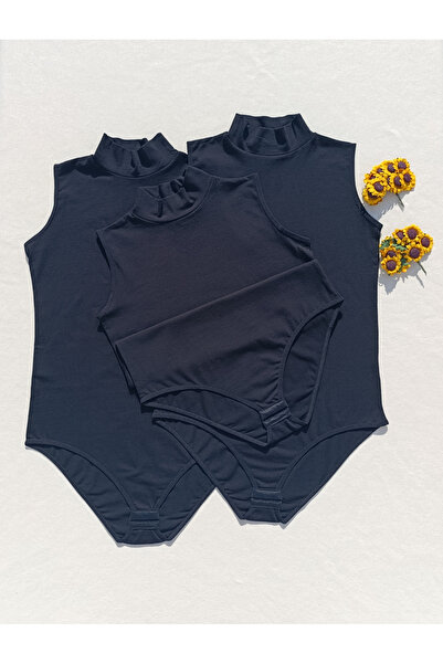 siyalife Γυναικείο φορμάκι 3 τεμαχίων με μαύρο κολάρο και κουμπώματα