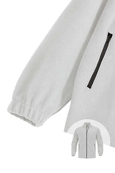 GENIUS STORE Fleece pentru bărbați Bato cu guler și buzunar cu fermoar complet Fleece BATO-POLAR