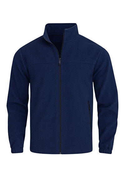 GENIUS STORE Fleece pentru bărbați Bato cu guler și buzunar cu fermoar complet Fleece BATO-POLAR