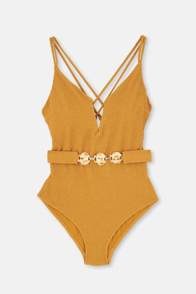 Eros Mustard Triangle Swimsuit