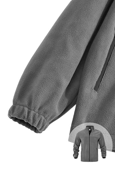 GENIUS STORE Erkek Polar Bato Yaka Tam Fermuarlı Cepli Polar BATO-POLAR