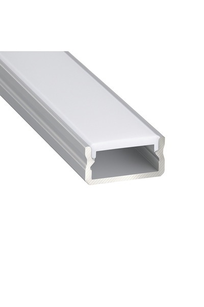 Ledarmy LED Kanal Profil Alüminyum sıva üstü İnce Kasa 13x6mm 1 Metre Üst Opak Pleksi 2128 Yan Kapak Dahil