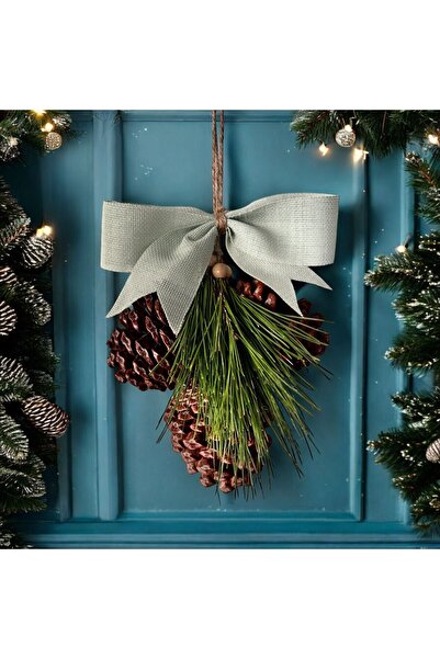 B Bukosh 3’lü Kozalak Ev Dekorasyon Kapı Süsü Yeşil