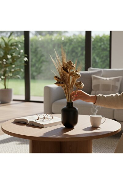 kutmen باقة زهور الزفاف اليدوية أو باقة الفروع المتوسطة المذهبة بالذهب (زهرة ...