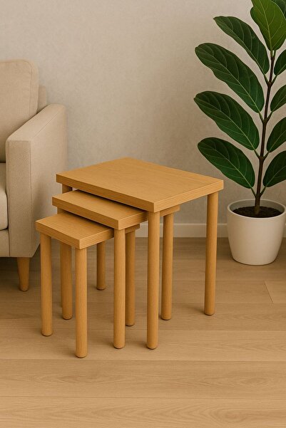 FURAX 3'lü Bohem Zigon Sehpa