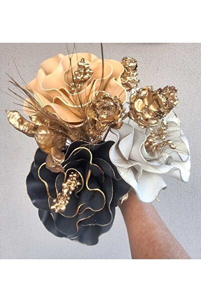 kutmen El Yapımı Lateks 3 Lü Çiçek Ara Dallar Dahil(YAPAY ÇİÇEK)