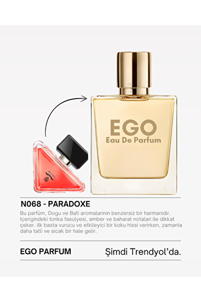 homeartplus N068 - Ego Niş seri 50 ml ( PARADOXE ) Çiçeksi Kadın Parfüm