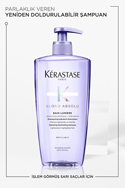 Kerastase Blond Absolu Bain Lumiere Işlem Görmüş Sarı Saçlar Için Parlaklık Veren Şampuan 500 ml 500