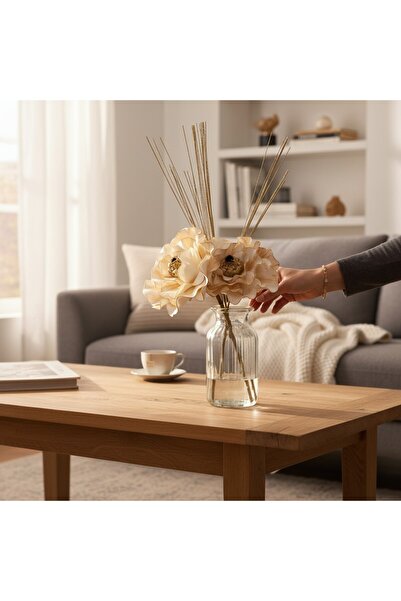 kutmen زهرة إيفا بما في ذلك فرع اللاتكس المزدوج اللامع (زهرة صناعية)