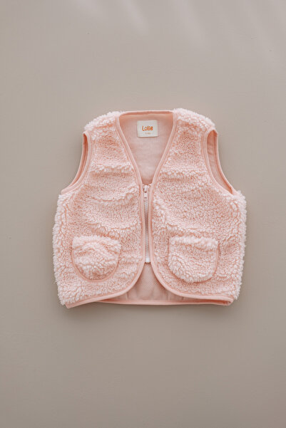Lollie Baby&Kids Teddy Plush Children's Baby Vest - Pink