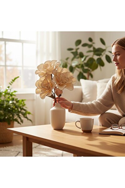 kutmen Dekoratif 3 Lü Lateks Bohça,valiz Süsü Veya Vazo Çiçeği Eva(LATEKS ÇİÇEK)