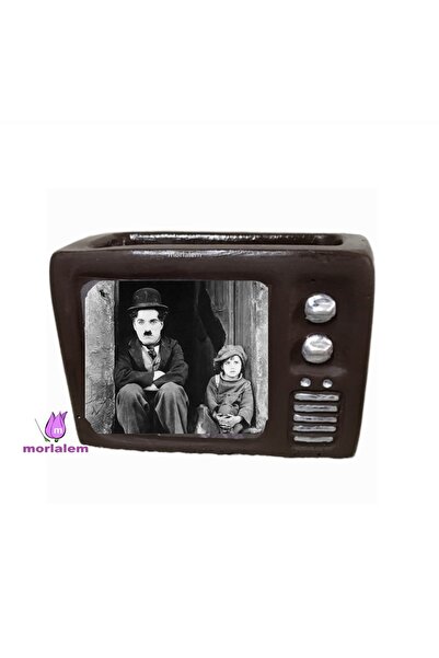 morlalem m 14cm Nostaljik Televizyon Saksı Silikon Kalıp K-1065, Polyester Ta...