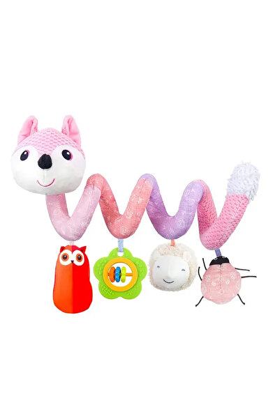 Sozzy Jucarie muzicala bebe pentru patut/carucior Vulpita Sozzy, roz