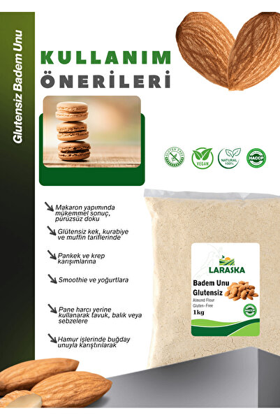 Laraska Glutensiz Badem Unu 1kg- Almond Flour Gluten Free Vegan