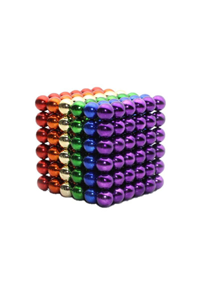 Toyska Bile Magnetice AntiStres Neocube, mix 6 culori, 5 mm, 216 bile, multicolor
