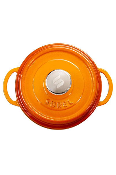 Sürel 20 cm Yuvarlak Tencere Degrade Turuncu