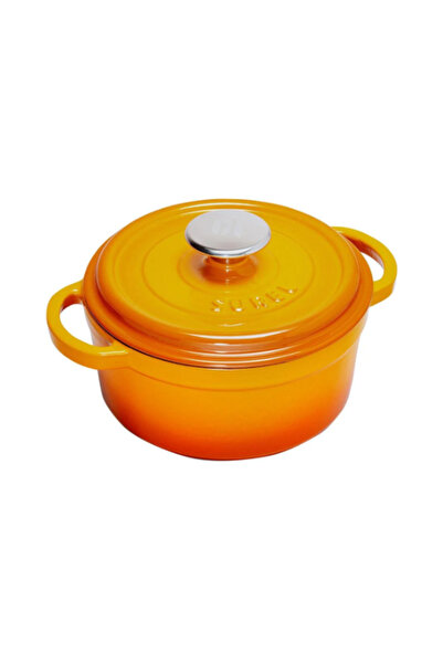 Sürel 20 cm Yuvarlak Tencere Degrade Turuncu