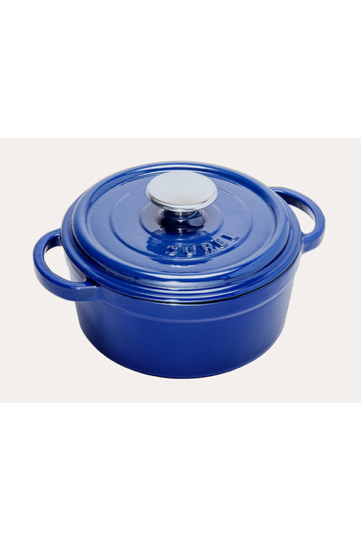 Sürel 20 cm Yuvarlak Tencere Parlak Koyu Mavi