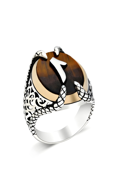 Takıdepo Pençe Model Kaplangözü Taşı Üzerine Elif Gümüş Yüzük