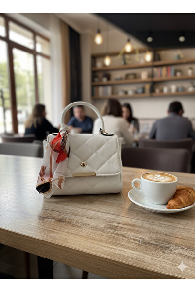 THE VIENTO Kapitone Fularlı Zincir Askılı Kadın El ve Omuz Çantası Minimal