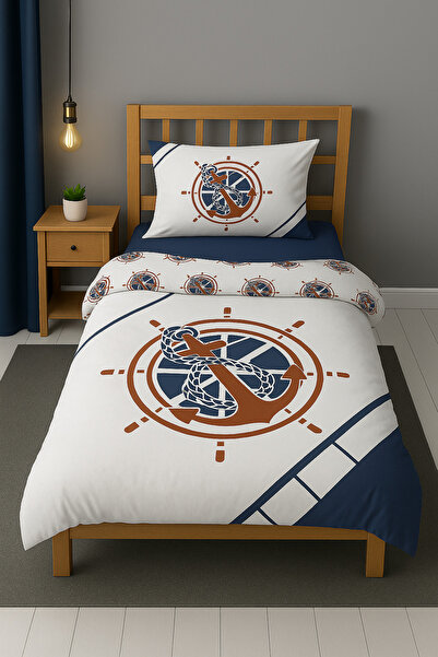 Bebişim Halı Denizci Çapa Desenli Çocuk Odası Nevresim Takımı