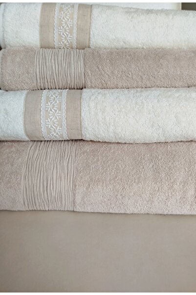 Nurpak Туана Лляний набір для ванної кімнати з 4 предметів у коробці 2 штуки 90x150 см 2 штуки 50x90 см