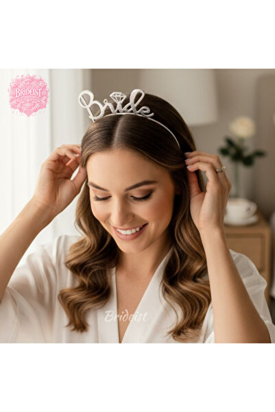 BRIDEIST WEDDING CO تاج العروس الفضي المكتوب عليه |   تاج العزوبية |   تاج ال...